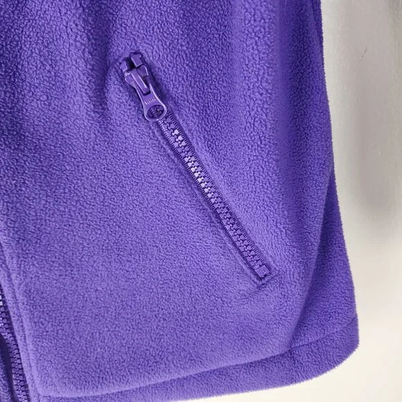 Division 1 LSU Kids Purple Yellow Polyester Front Zip Embroidered Fleece Large - Picture 2 of 6